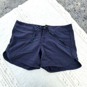 Patagonia Wavefarer Boardshorts size 2 Lace Up Front Zip Pocket Black